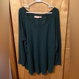 Evri Dark Green V-Neck Sweater